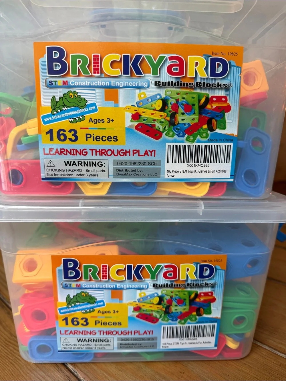 Set of 2 STEM Building Blocks Kids Toy Brickyard Construction Engineering Wheel